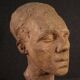 Italian terracotta sculpture with marble base