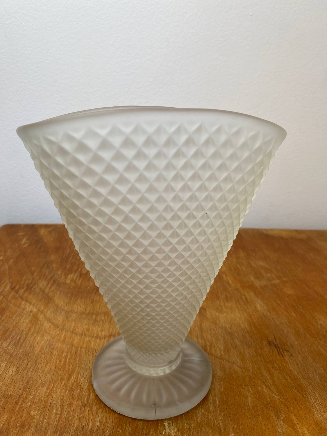 Frosted glass vase