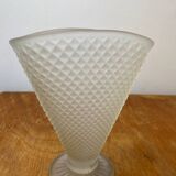 Frosted glass vase