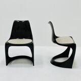 Denmark 1970s 4 x Space Age dining chair designed by Steen Ostergaard for Paul Cadovious