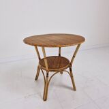 Italian Wicker and Rattan Coffee Table, 1970s