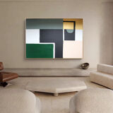 Large abstract acrylic painting for living room 116x97cm