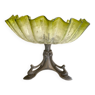 Art Nouveau uraline compotier late 19th century