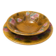 Fruit strainer in Barbotine and serving dish from Salin les Bains.