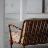 Svante Skogh, freestanding canapé in floral fabric, modern Swedish, 1940s