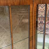 English art deco walnut showcase