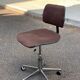 Chaise de bureau scandinave vintage pivotante 1980 daim marron