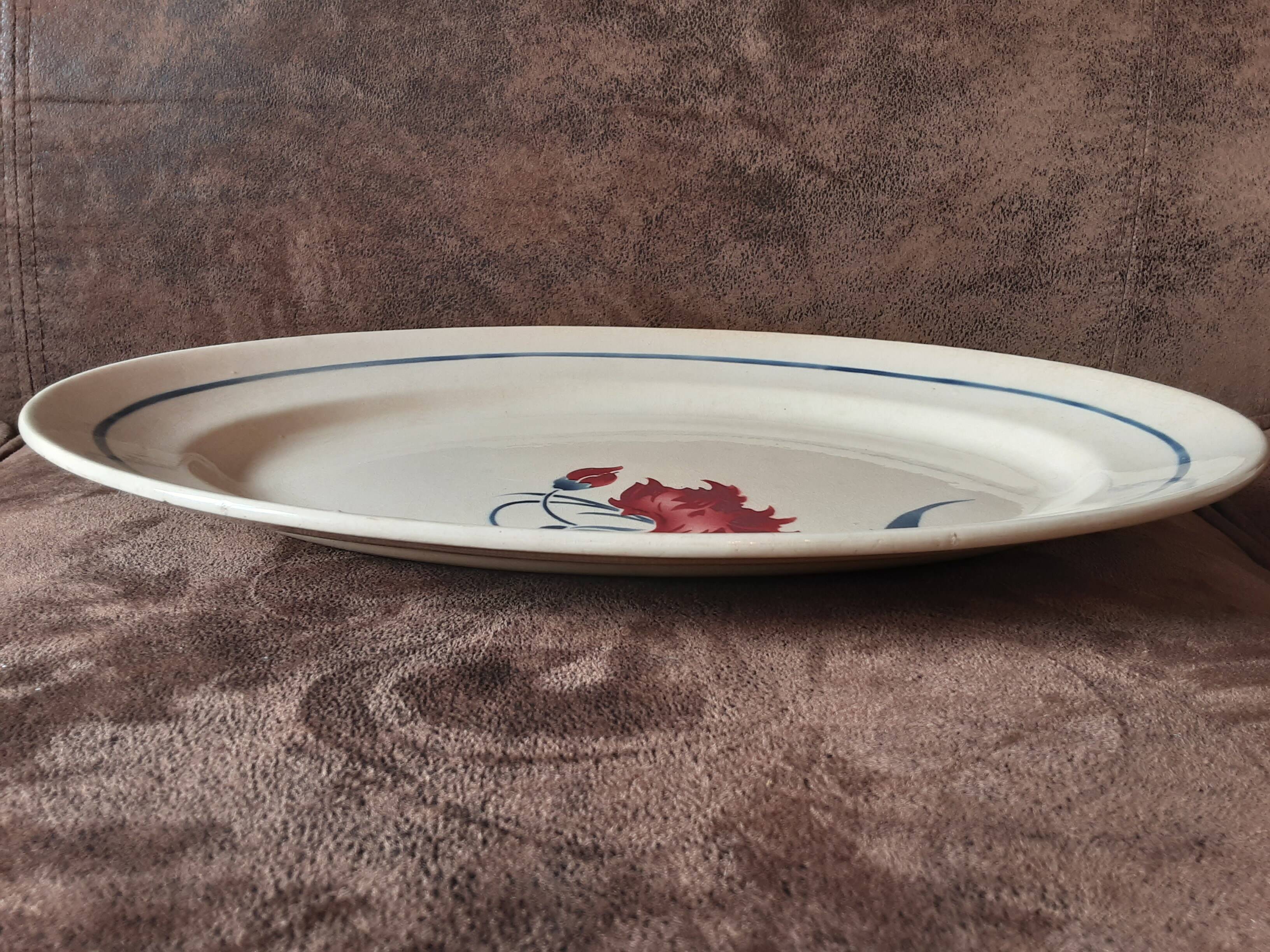 Oval platter K G Luneville