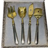 Tableware, gilded metal confectionery service Art Deco circa 1930.