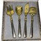 Tableware, gilded metal confectionery service Art Deco circa 1930.