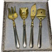 Tableware, gilded metal confectionery service Art Deco circa 1930.