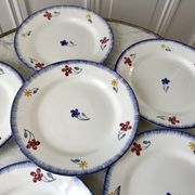 Set of 6 dessert plates Digoin Sarreguemines, years 30-40