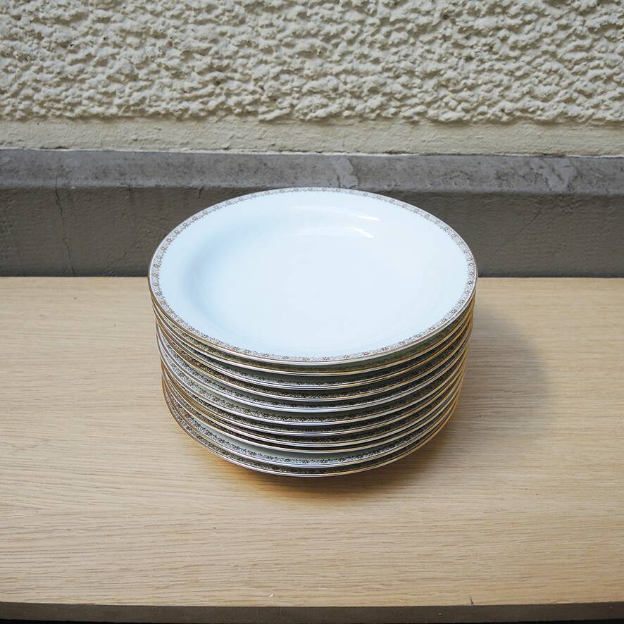 11 Old Soup Plates - Rheinpfalz Hartporzellan Germany