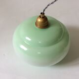 Green opaline ceiling lamp