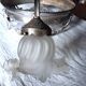 large chandelier 1900 in silvered metal