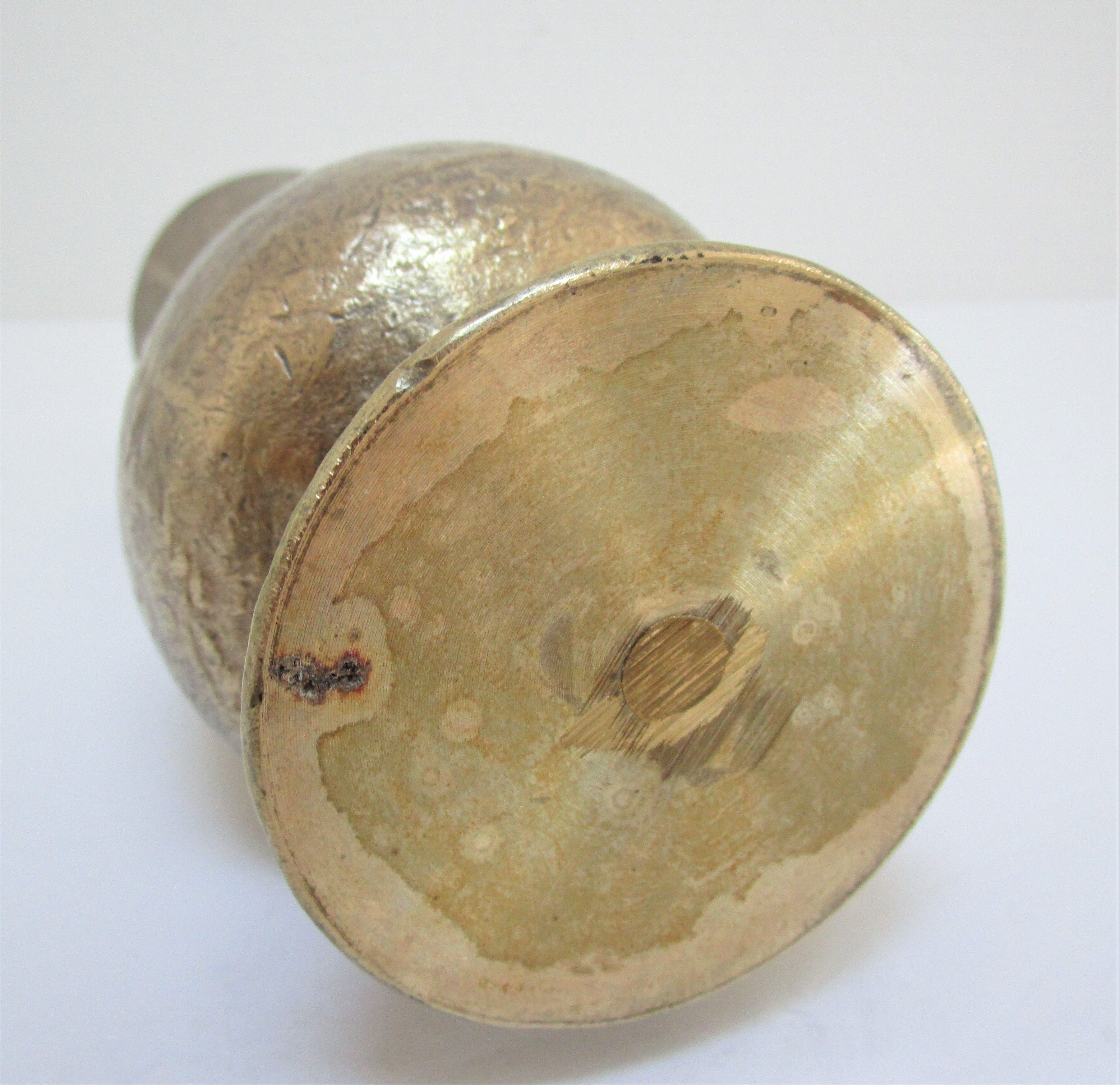 Solid bronze vase brutalist 70s