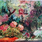 Yvonne Cheffer Delouis: Madeleine in Hendaye, original signed lithograph