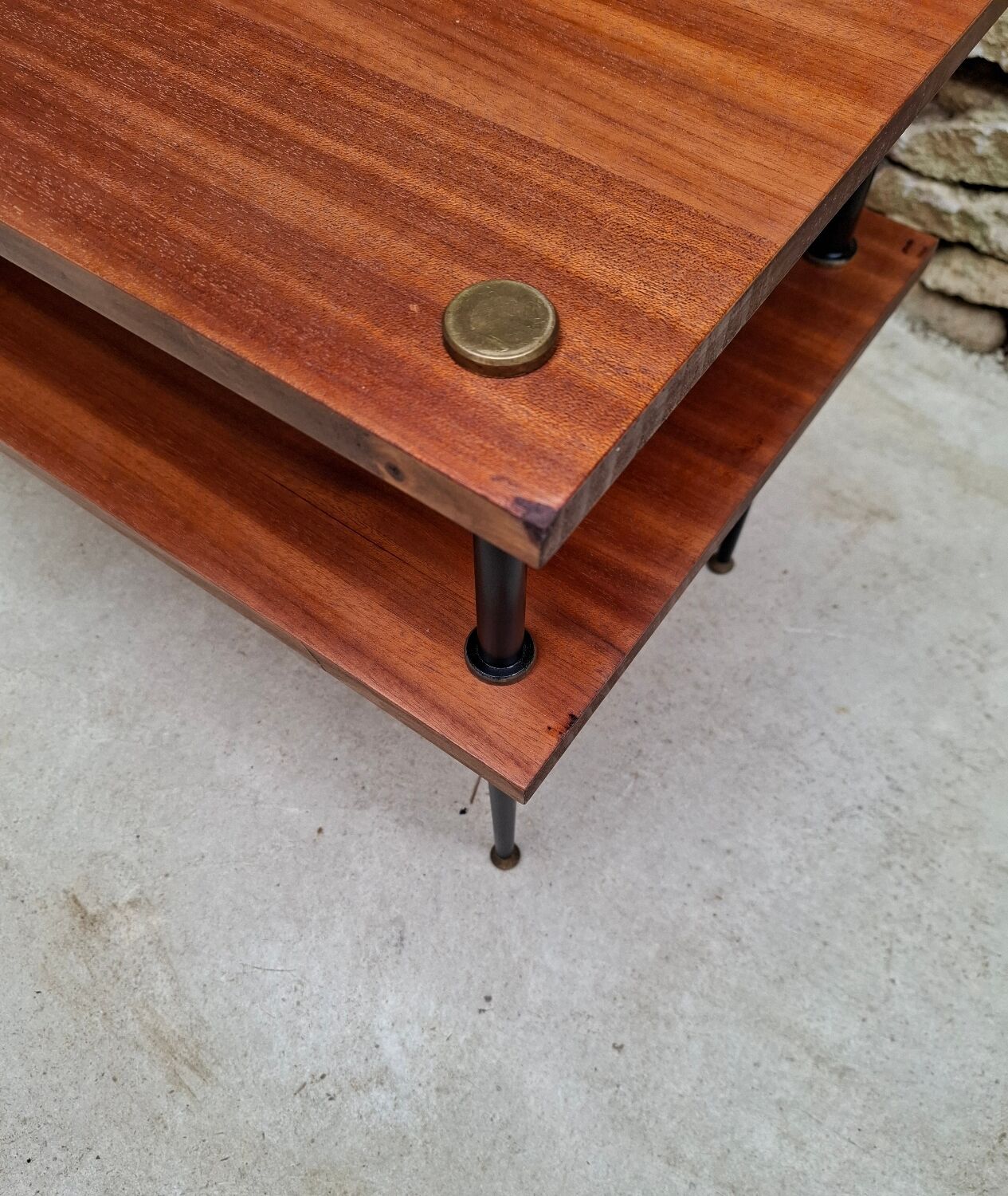 Coffee table with two tiers