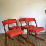 4 vintage teak chairs
