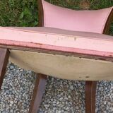 Paire de chaises de chambre vintage à dossier bas des années 30/50