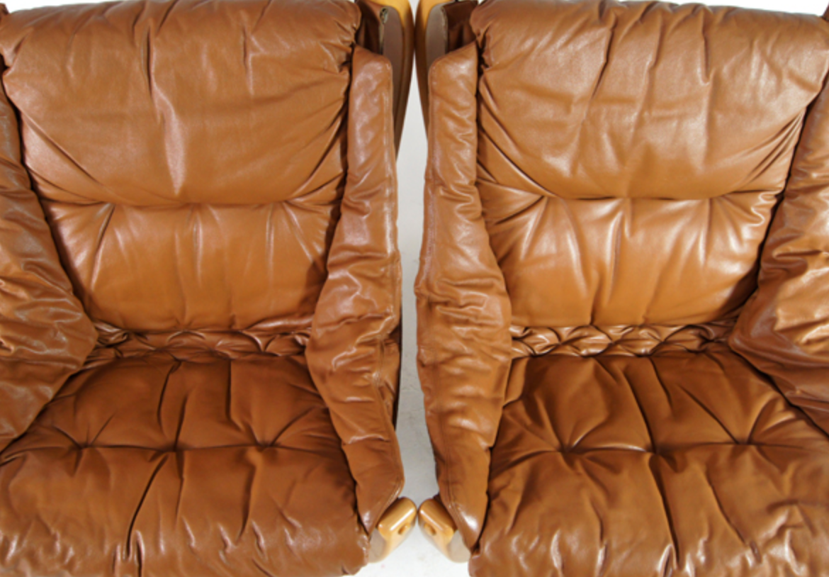 70s oak skippers chair