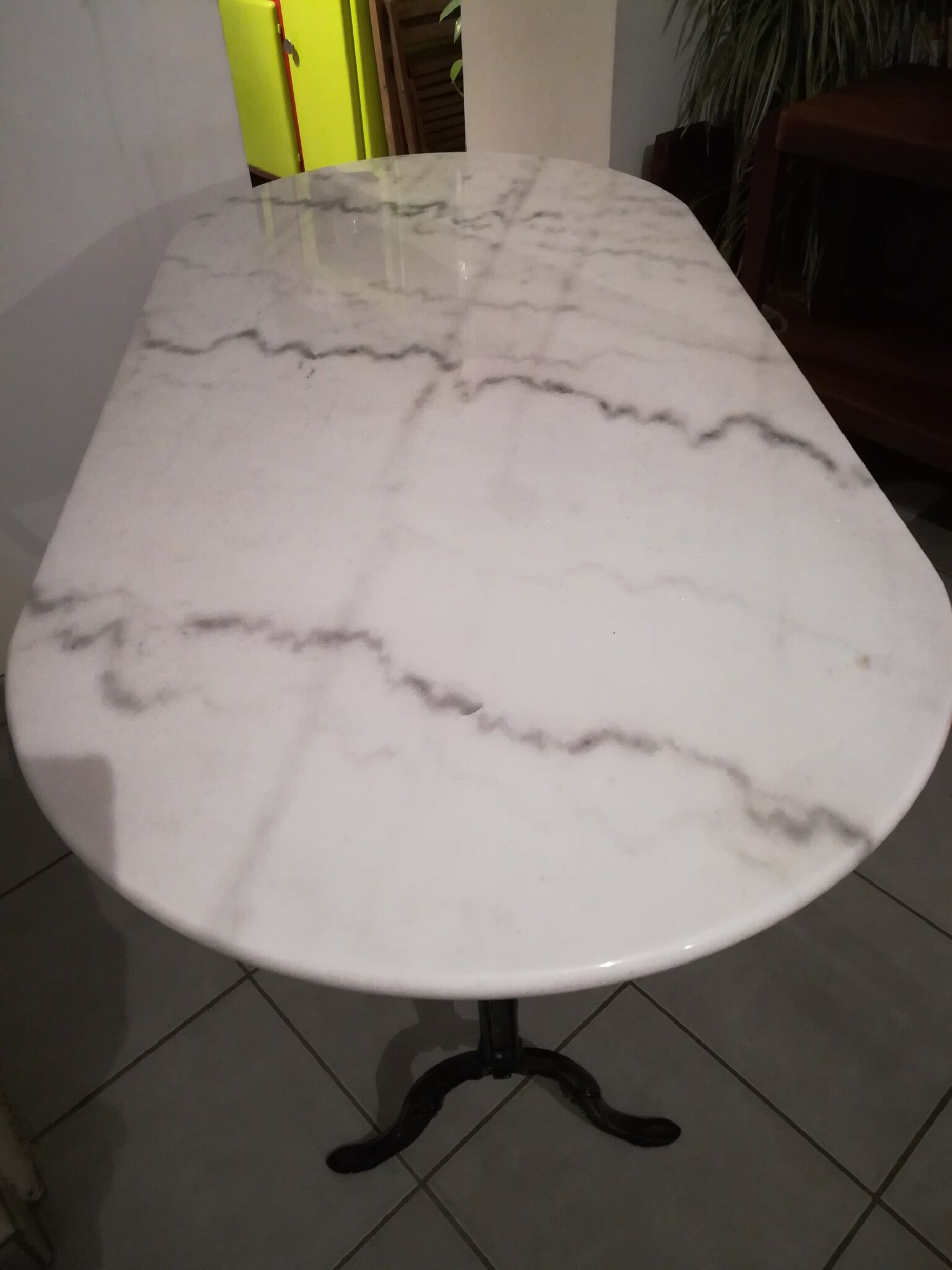 Table bistrot marbre