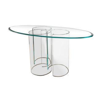 Glass table Luxor design Rodolfo Dordoni Exclusive edition FIAM