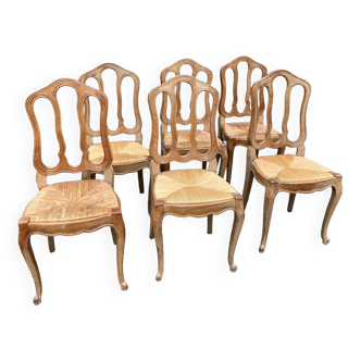Lot 6 Louis XV style chairs