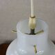 Vintage white opaline glass pendant light.