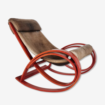Sgarsul Rocking Chair by Gae Aulenti for Poltronova, 1960s
