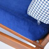 Scandinavian armchair designed by Z.Baczyk, 1960s, fully restored, velvet
