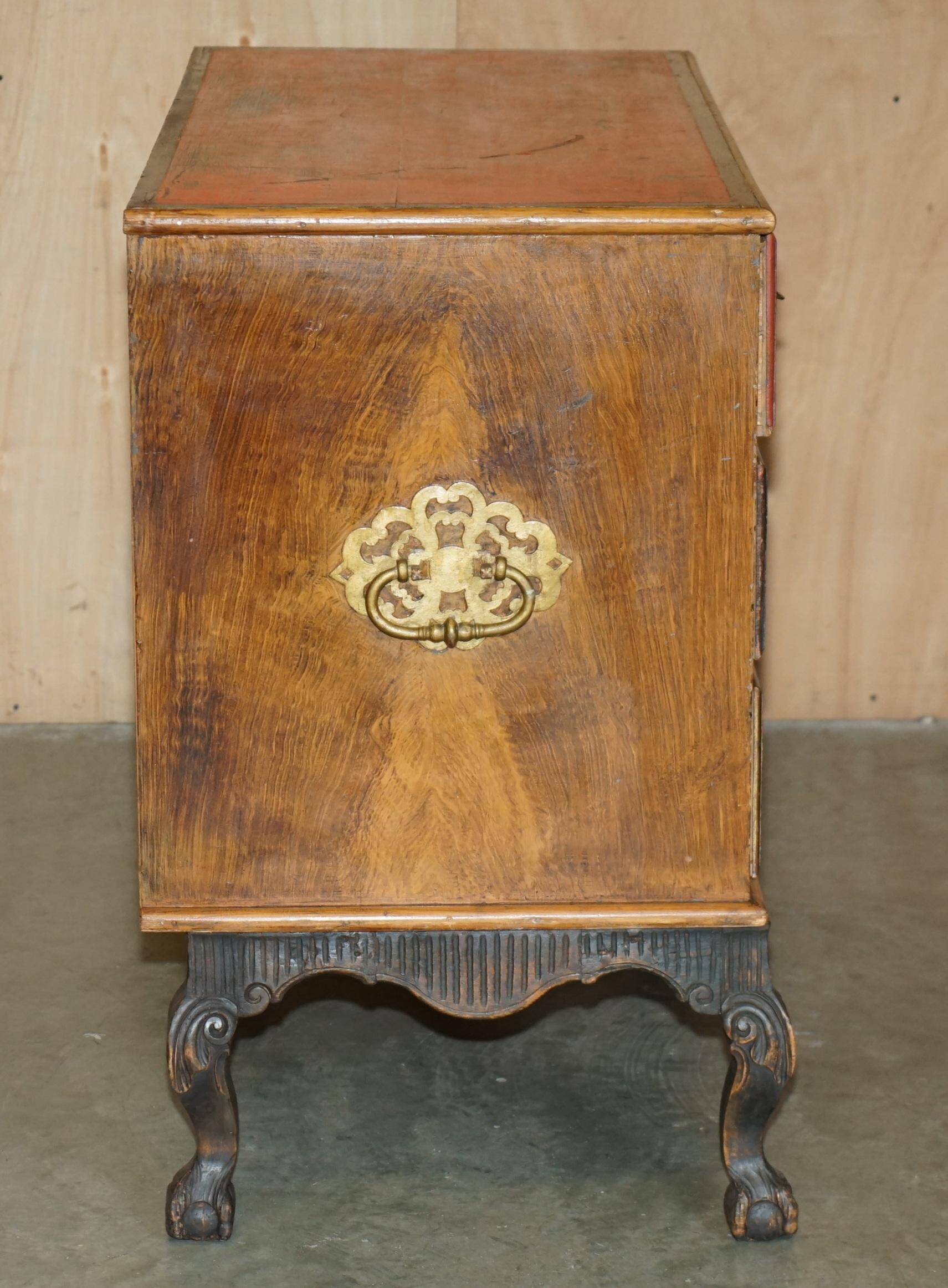 Commode campagne polychrome 1778 en bois style George III