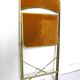 Chaise pliante en velours et métal doré