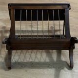 Vintage wooden magazine rack - 1950s-1960s