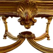 Table de milieu en bois doré table basse Louis XVI