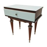 Vintage wooden bedside table / spindle legs