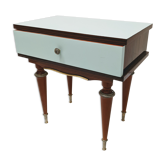 Vintage wooden bedside table / spindle legs