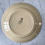 Round dish blue flowers Saint-Amand years 30-40