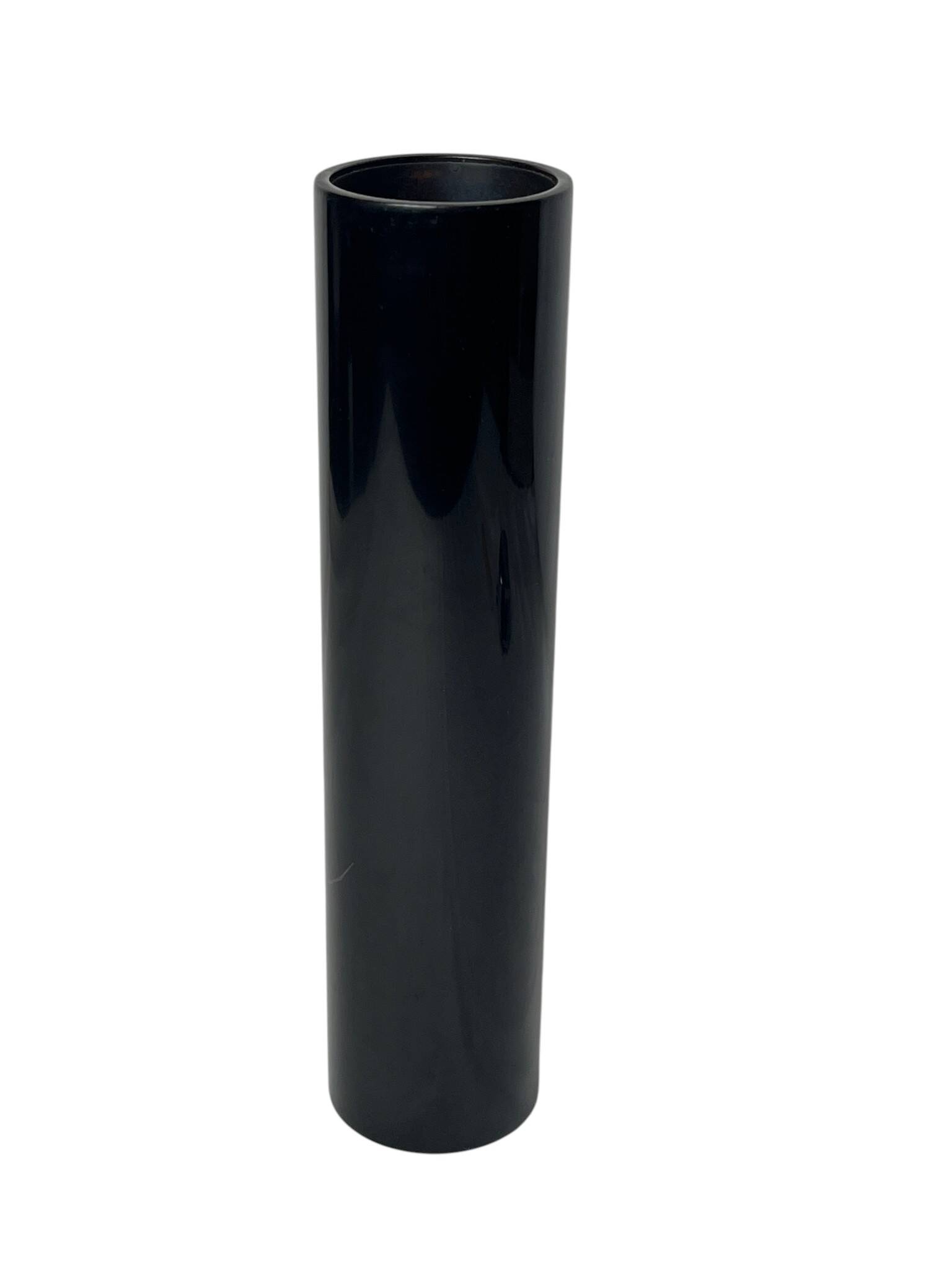 Japon, vase rouleau bois laqué Wajima décor floral XXème