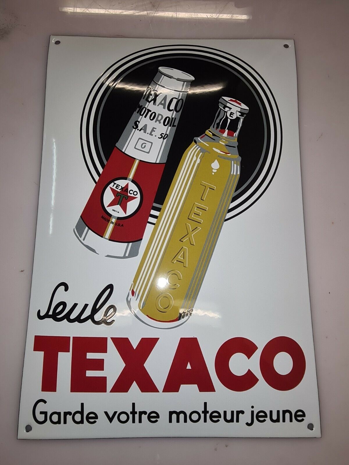 Texaco enamelled plate