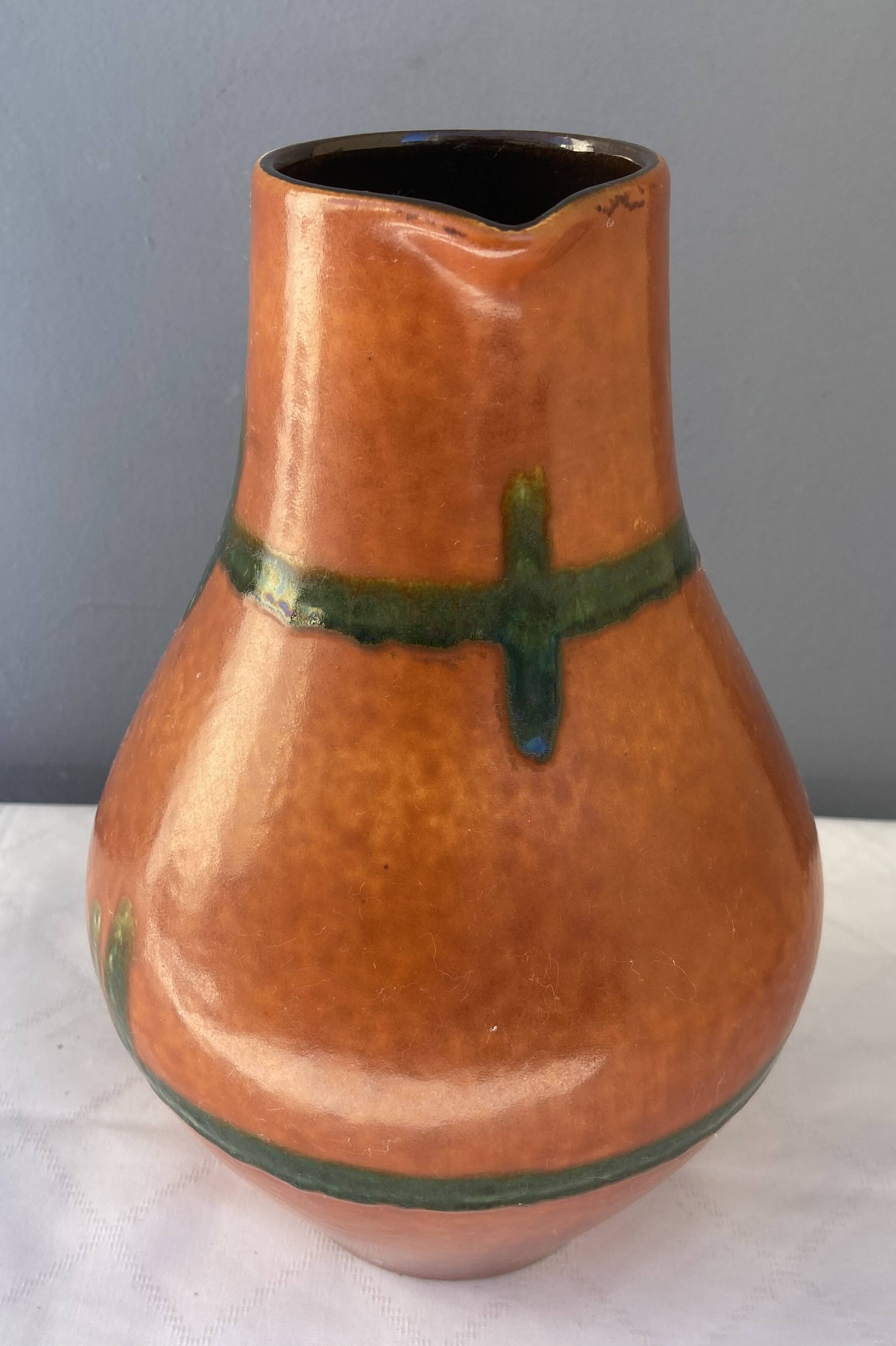 West German ceramic pitcher vase from the 1960s