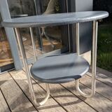Bauhaus round table with double gray tops