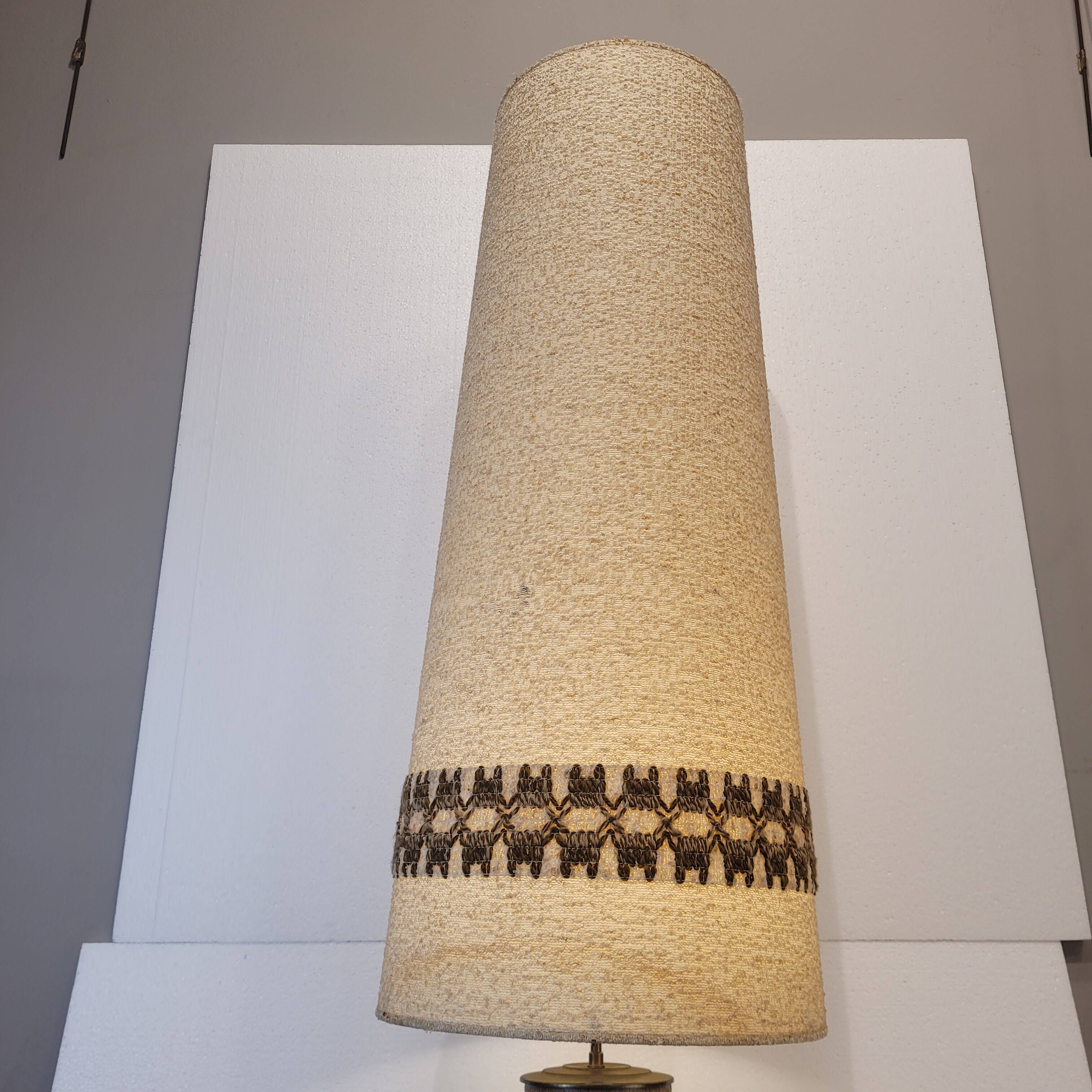 Lámpara cerámica Fat Lava con pantalla original, Scheurich Keramik, 60’s