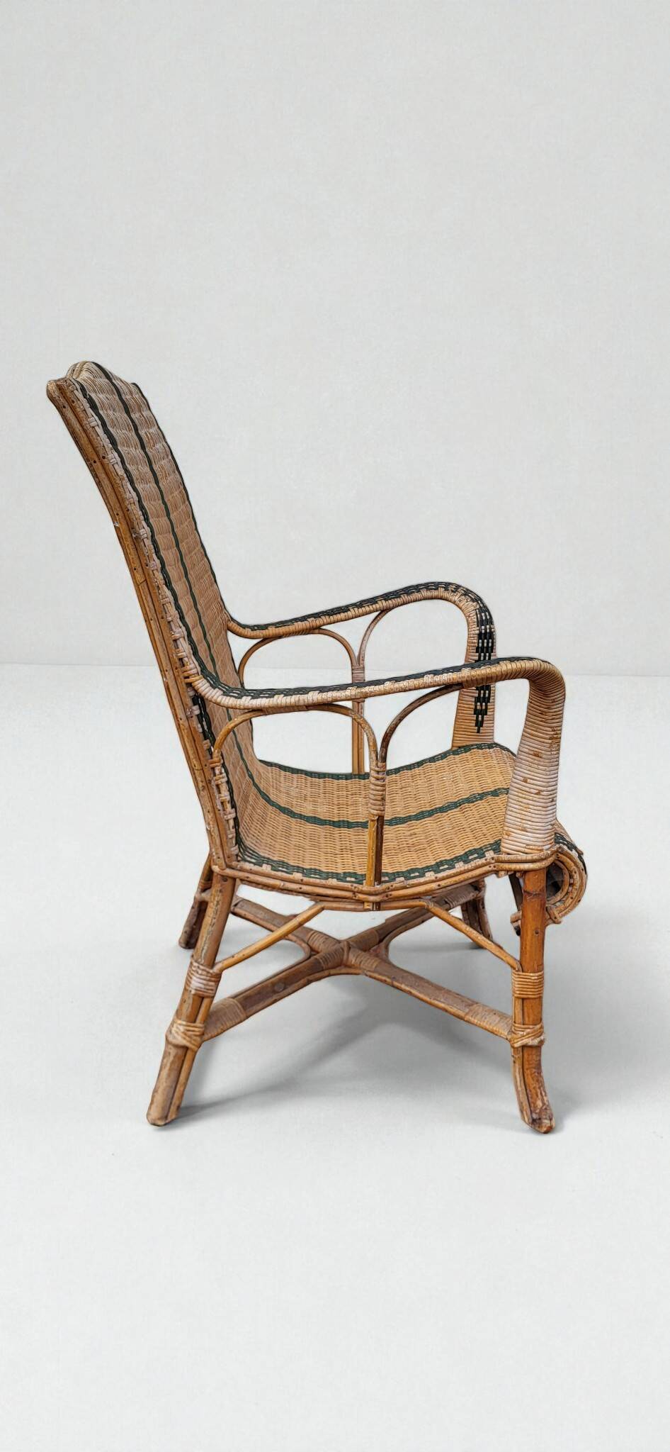 Rattan armchair, 1950s