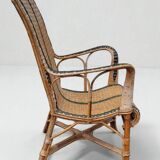 Rattan armchair, 1950s