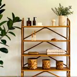 Vintage rattan shelf