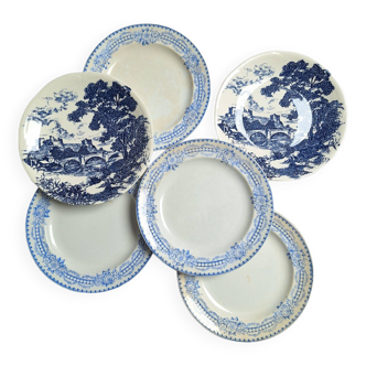 Vintage blue dinner plates