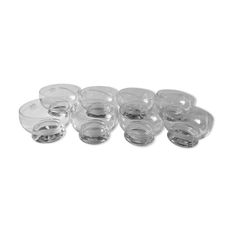 Series of 8 champagne glasses 1950