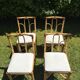 Suite de 4 chaises vintage en bambou et rotin – style années 70