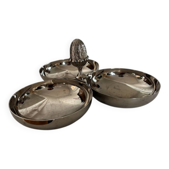Silver-plated metal begging servant